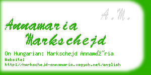 annamaria markschejd business card